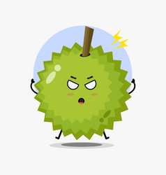 Cute Durian Character Is Angry