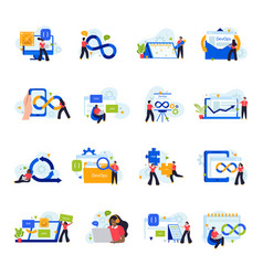 Devops Engineer Flat Icons