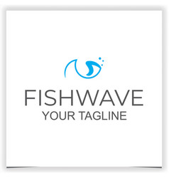 Blue Fish And Wave Logo Design