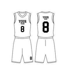 Design Template Basketball Set Jersey Illus