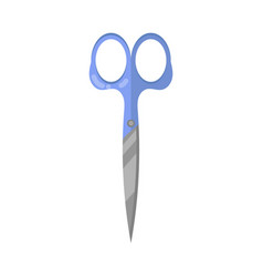 Metal Or Steel Scissors With Blue Handle Cartoon