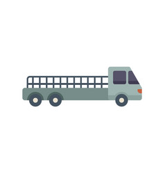 Airport Truck Icon Flat Transfer Luggage