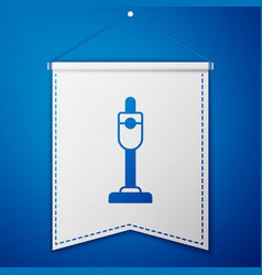 Blue Vacuum Cleaner Icon Isolated On