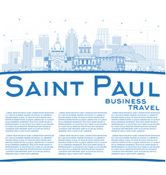 Outline Saint Paul Minnesota City Skyline