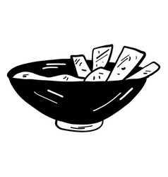 Bowl Tureen Bread Porridge Sketch