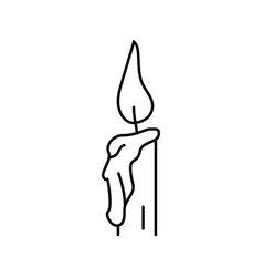 Burning Candle Line Icon