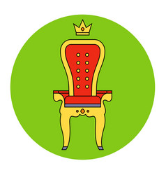 Royal Throne Of Gold And Red Velvet