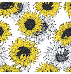 Sunflowers Seamless Pattern