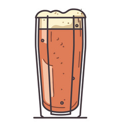 Beer In Glass Drink Drawn