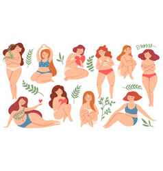 Body Positive Happy Plus Size Beautiful Women