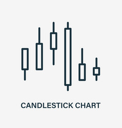 Candlestick Chart Line Icon Stock Market Exchange