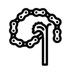 Chain Wrench Line Icon