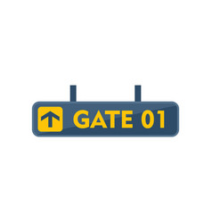 Fly Gate Icon Flat Airport Flight