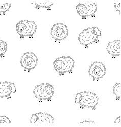 Cartoon Sheep Wallpaper Seamless Pattern