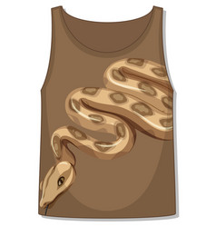 Front Tank Top Sleeveless With Snake Pattern