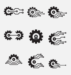 Gear Smart Eps Icon Set Digital Tech - Business