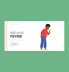 Kid And Fever Landing Page Template Child Boy