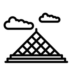 Louvre Museum Icon Outline Style