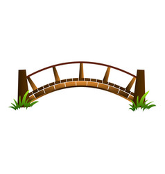 Wood Bridge Icon Cartoon Style