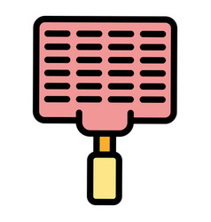 Basket Deep Fryer Icon Color Outline