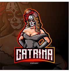 Catrina Mascot Esport Logo Design