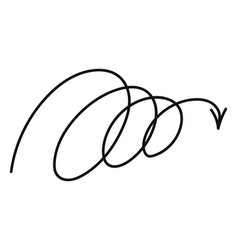 Doodle Line Arrow Hand Drawn Scribble Spiral