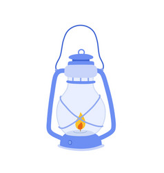 Kerosene Lamp Clipart Hand Drawn Flat