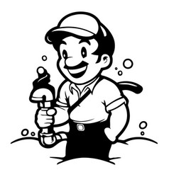 A Plumber With A Wrench In His Hand