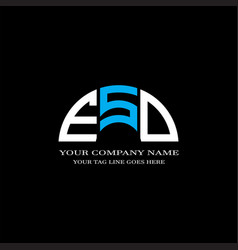 Esd Letter Logo Creative Design With Graphic