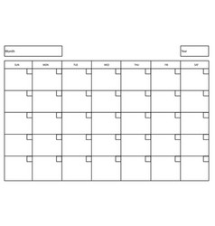 Sketch Empty Calendar Line Drawing