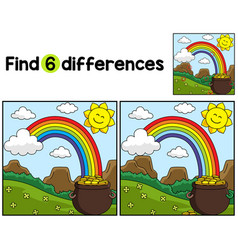 St Patricks Day Rainbow Find The Differences