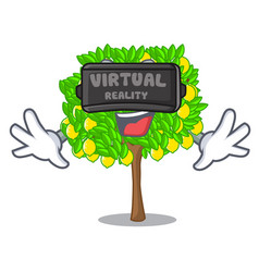 Virtual Reality Lemon Tree Cartoon Next The House