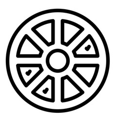 Wheel Cipher Icon Outline Style