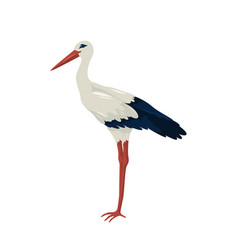 White Stork Or Crane Bird Icon Clipart