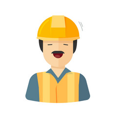 Builder Engineer Worker Man In Helmet Hardhat