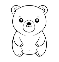 Cute Bear Animal Cartoon Graphic Design In Black