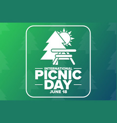 International Picnic Day June 18 Holiday Concept