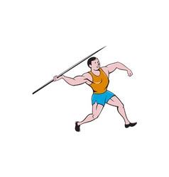 Javelin Throw Track And Field Cartoon