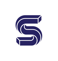 Letter S With 3d Isometric Logo Design