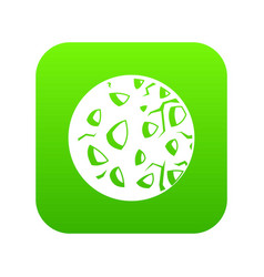 Rocky Planet Icon Digital Green