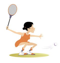 Young Woman Playing Tennis