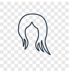 Female Long Hair Concept Linear Icon Isolated