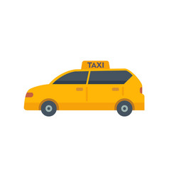 Taxi Car Icon Flat Terminal Trip