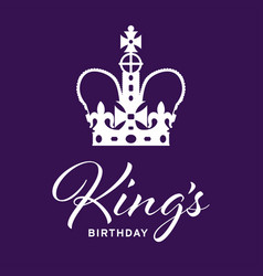 Kings Birthday Public Holiday Crown