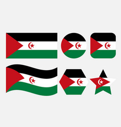 Western Sahara Flag Simple For Independence Day