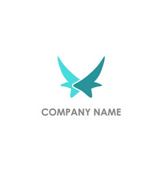 Abstract wing bird eagle fly logo Royalty Free Vector Image