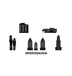 Canada Mississauga Flat Travel Skyline Set