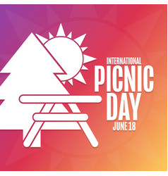 International Picnic Day June 18 Holiday Concept