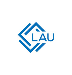 Lau Letter Logo Design On White Background