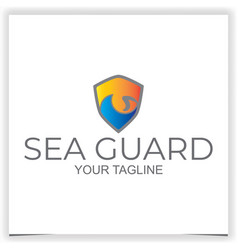 Sea Guard Wave Logo Design